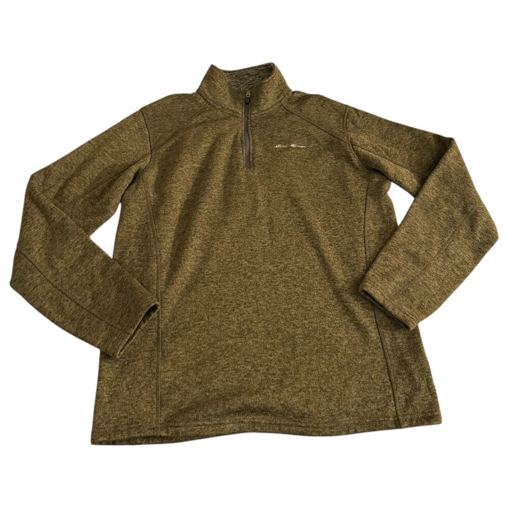 Eddie Bauer Green Quarter Zip Pullover Men’s Large